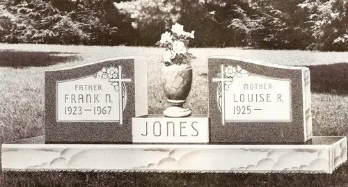 Wing Granite Headstone (B1765)