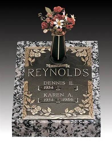 Dogwood Double Interment Bronze Grave Marker