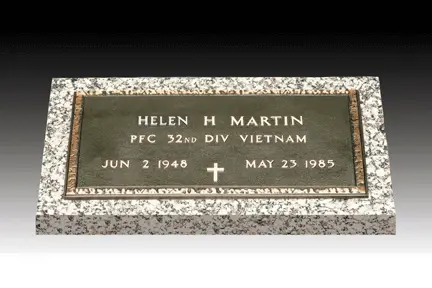 Simple Memorial Bronze Grave Marker